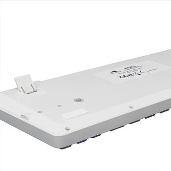 Baracuda Klaviatūra KRILL-W, 87 taustiņi, Tenkeyless, membrāna, Anti-Ghosting 19 pogas, USB 2.0, 1,5m, balta, Windows, Mac, Chrome (KRILL-W)