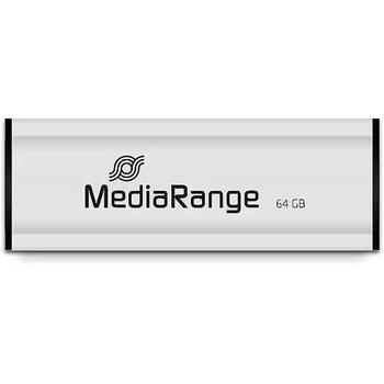 Mediarange USB флеш-накопитель MR917, 64 ГБ, USB 3.2 Gen 1, скорость чтения 80 МБ/с, скорость записи 25 МБ/с, черный/серебристый (MR917)