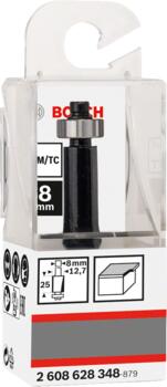 Frēze laminātam HM d=12,7mm, l=25mm,kāts 8mm, Rokas frēzēm, malu frēzēm SALAIDUMU FRĒZE STANDARD FOR WOOD, 2608628348, BOSCH (2608628348)