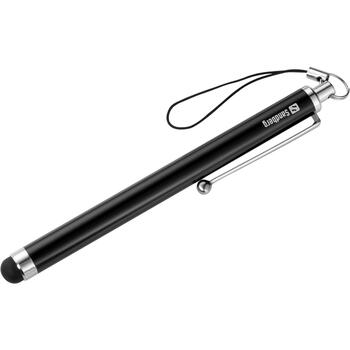 Sandberg 361-02 Touchscreen Stylus Pen Saver, металлический корпус, резиновый наконечник, универсальный, черный/серебристый (361-02)