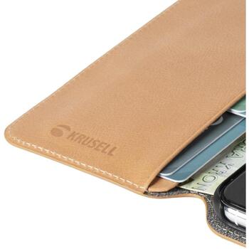 Krusell Sunne PhoneWallet Apple iPhone 11 Pro Max 61750, коричневый, кожзам, отделение для карт, подставка, беспроводная зарядка (61750)