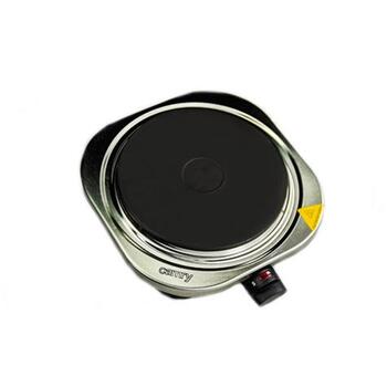 Camry электрическая плита CR 6510, 1500W, 220-240V, нержавеющая сталь, поворотный переключатель, 1 зона готовки (CR 6510)
