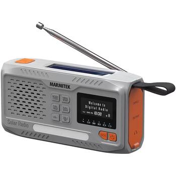 Marmitek Портативное радио RESQ 100 25008643, 4500 mAh, 3 Вт, DAB+, FM, LCD, Bluetooth 5.3, IPX3, 40 станций, солнечная панель (25008643)