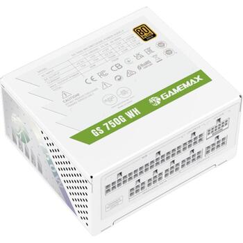 Gamemax barošanas bloks GS 750G WH, 750 W, SFX, balts, pilnībā modulārs, 1 x 24 pin ATX, 2 x 8 pin, 3 x PCIe, 4 x SATA (GS 750G WH)