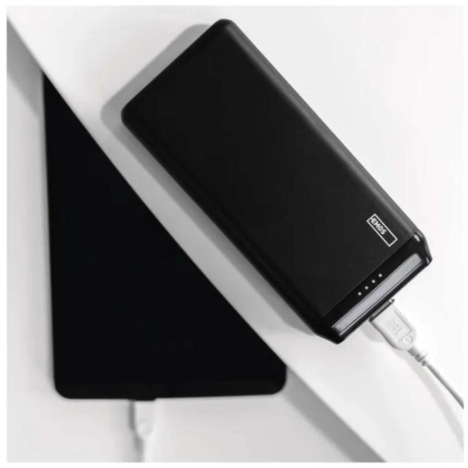 Emos Внешний аккумулятор Powerbank B0527B, 20000 мАч, 10 Вт, 3 USB выхода, ABS пластик, LED индикатор (B0527B)
