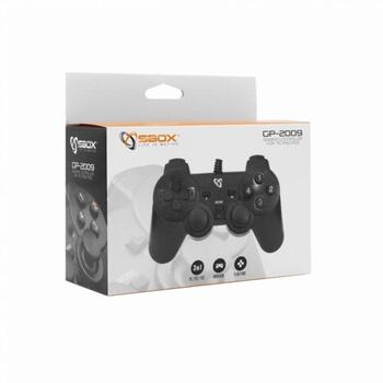 Sbox Игровой контроллер GP-2009, 17 кнопок, 1,8м, USB 2.0/PS2, вибрация, совместимость PS2/PS3/Win7/Win8/Win10 (GP-2009)