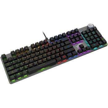 MSI клавиатура FORGE GK320 RED, RGB LED подсветка, 1.6 м кабель, механические переключатели, N-key rollover, черный цвет (FORGE GK320 RED US)