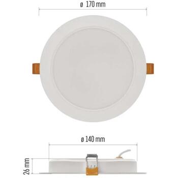 Emos LED светильник RUBIC ZD1442, 18W, 1800lm, 220-240V, 50/60Hz, IP20, 25 000ч, 120°, нейтральный белый (ZD1442)