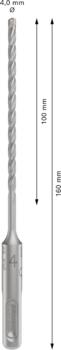 Triecienurbis SDS plus-5X 4x100x160, mm 1 gab., Perforatora urbjiem PRO SDS PLUS-5X TRIECIENURBIS PERFORATORIEM, 2608836605, BOSCH (2608836605)