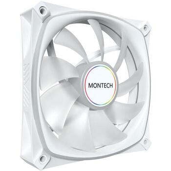 Montech Datora ventilators AX120 PRO WHITE 3 IN 1, 120mm, 12V, 3x ventilatori, 1600RPM, 72.3cfm, 1.85mmH2O, balts (AX120 PRO WHITE 3 IN 1)
