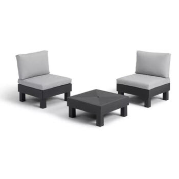 Keter Садовый мебельный комплект Elements Balcony Set 29212920900, 65 x 65 x 29 см, 65 x 74 x 80 см (x2), 30.12кг (29212920900)