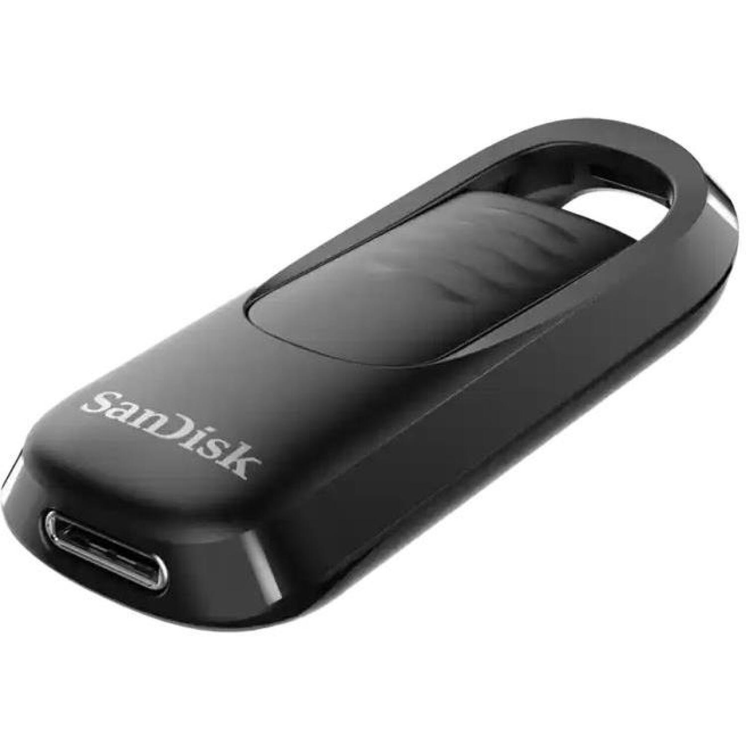 Sandisk Zibatmiņas disks SDCZ480-032G-G46, 32GB, USB 3.2 Gen 1, 200MB/s, USB Type-C, melns, ievelkams (SDCZ480-032G-G46)