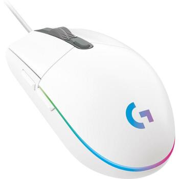 Logitech G102 LIGHTSY/WHITE 910-005824, 8000 DPI, 6 pogas, USB Type-A, 1 ms, RGB apgaismojums, strāvas kabelis (910-005824)