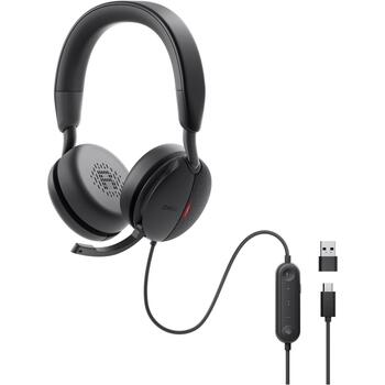 Dell наушники WH5024, ANC, USB Type-A, черный, встроенный микрофон, стерео, активное шумоподавление (520-BBGQ)