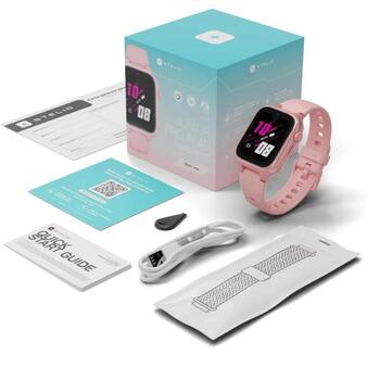 Stelio Умные часы для детей ST-SWJ102-PK, 4G, 8GB, 1.78'', IP67, GPS, SOS кнопка, мониторинг здоровья (ST-SWJ102-PK)