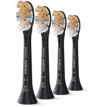Philips Zobu birstes galvas HX9094/88 Mīkstas saru, 4 gab., Melna, 62000 vibrācijas/min, 3 mēneši nomaiņai (HX9094/88)