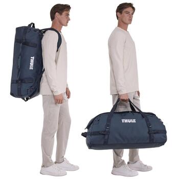 Thule Chasm 90L sporta soma 3205596, 90L, 2.1kg, poliesters, tumšākā zila, 74x42x33.5cm, 2-vienā dizains, laikapstākļiem izturīga (3205596)