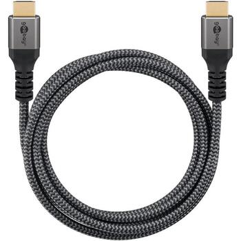 Goobay HDMI kabelis ar Ethernet, 64996, 5 m, 4K60Hz atbalsts, pelēks (64996)