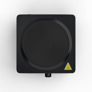 Brock EP 100 BK Mini plīts, 1 elektriskā sildvirsma, 1000 W, 220–240 V, 50/60 Hz, 15,5 cm, melna (EP 100 BK)