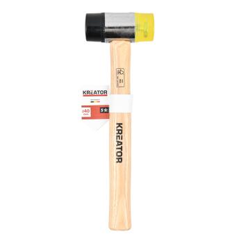 Kreator Gumijas āmurs KRTH90607, 95mm, 40mm, 270mm, divpusējs, gumijas un sintētiskais rokturis (KRTH90607)
