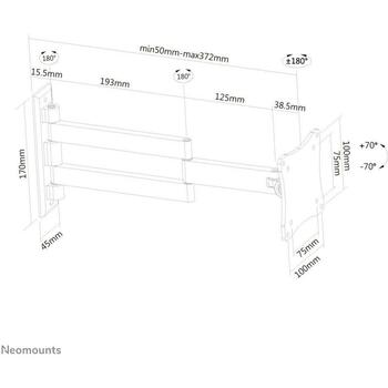 Neomounts настенный крепеж FPMA-W830BLACK, 10-27