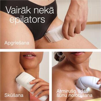 Braun epilators Silk-épil Series 7 7-060 SE7060, 40 min, 1 līmenis, mitrā un sausā epilācija, SmartLight, 40 pincetes, akumulators (SE7060)