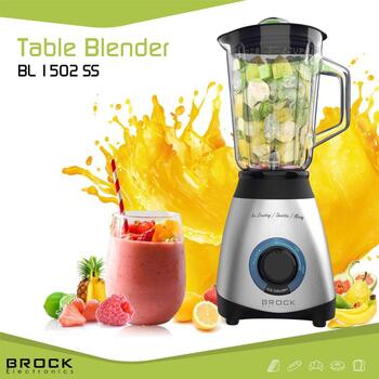 Brock BL 1502 SS ручной миксер, 500 Вт, 1,5 л, 2 скорости, PULSE, измельчение льда, нержавеющая сталь, белый (BL 1502 SS)