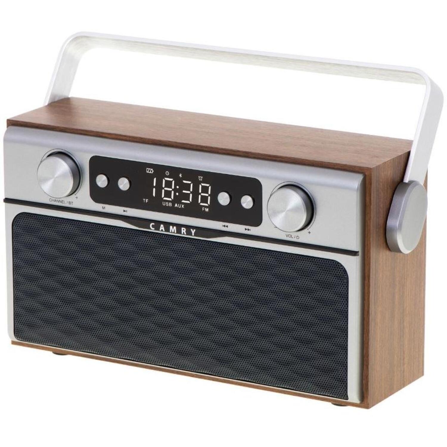 Adler Радио CR 1183, 16 Вт, Bluetooth 5.0, 2600 мАч, 2 динамика, ЖК-дисплей, AUX, карта памяти, USB (CR 1183)