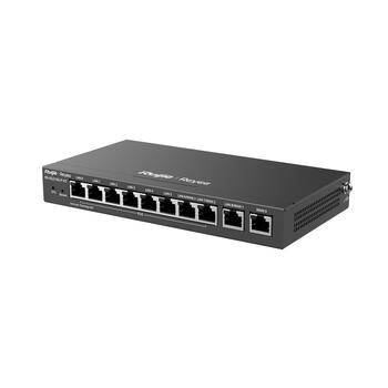 Ruijie RG-EG210G-P-V3 PoE+ гигабитный маршрутизатор, 5xGbE, 4xPoE+ 110W, 600Mbps, 100 пользователей, 256MB RAM, 32MB Flash, черный (RG-EG210G-P-V3)
