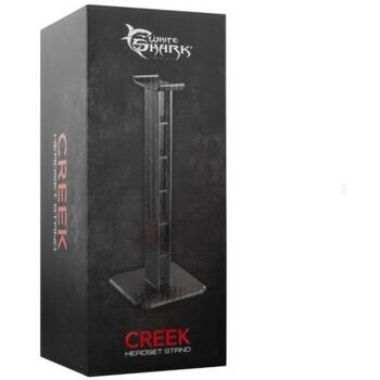 White Shark CREEK подставка для наушников CREEK, 10.5cm x 25.2cm x 10.5cm, 0.125kg, черный, пластик (CREEK)