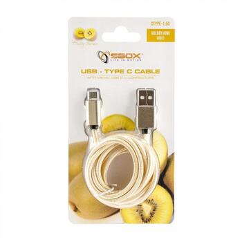 Sbox USB-TYPEC-15G USB->Type C M/M 1.5m Fruity Gold (USB-TYPEC-15G)
