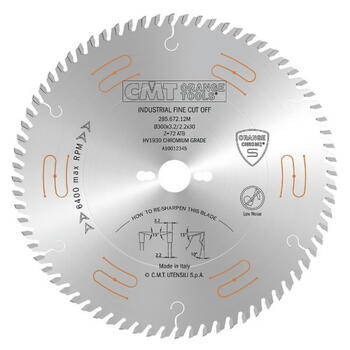 CMT Zāģripa 285.660.10M, 250x3.2/2.2x30mm, Z60, 10 ATB, Chrome (285.660.10M)