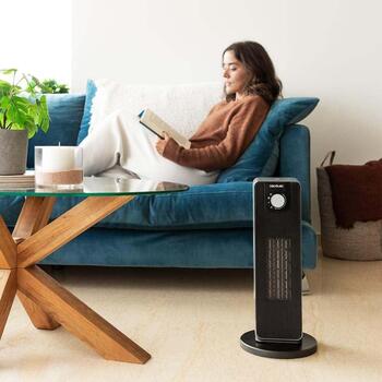 Cecotec keramiskais sildītājs ReadyWarm 2000 Max Ceramic Rotate 8275, 2000 W, 3 jaudas līmeņi, 20 m², oscilācija, melns (8275)
