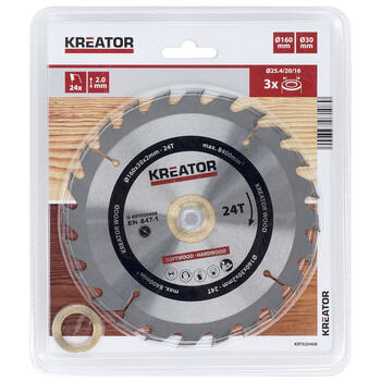 Zāģa ripa kokam 160x30x2mm, 24 zobi Kreator (KRT020408)