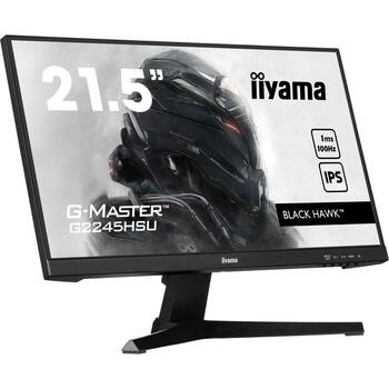 Iiyama monitors G2245HSU-B2, 54.6 cm 21.5 collas, 1920 x 1080, IPS, 100 Hz, 1 ms, Full HD, 300 cd/m², 16:9, LED, spēļu, melns (G2245HSU-B2)