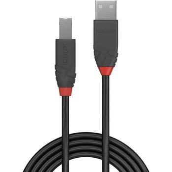 Lindy kabelis USB2 A-B 36677 10m, pelēks, USB-A / USB-B, 1, 1 (36677)