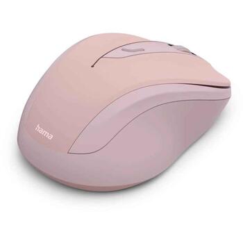Hama компьютерная мышь WM-400 001730390000, оптическая, беспроводная, 1600 DPI, 6 кнопок, USB Type-A приемник, розовая (001730390000)