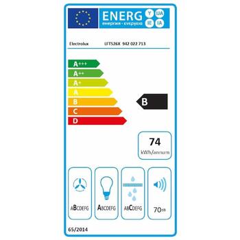 Electrolux LFT526X вытяжка каминного типа, 60см, 200-600м³/ч, 46-70дБ, LED, 2 алюм. фильтра, класс B (LFT526X)
