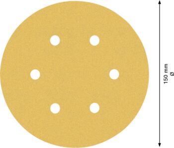 C470 smilšpapīrs 150 mm G120, 50 gab, Ekscentra slīpmašīnām, ekscentra slīpmašīnām ar putekļu maisu EXPERT C470 SLĪPDISKI, 2608900921, BOSCH (2608900921)