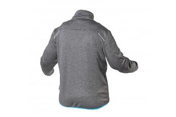 Hogert NISTER техническая толстовка HT5K900-XL, серый меланж/синий, XL, 100% полиэстер, 200 г/м², карманы на молнии (HT5K900-XL)