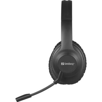 Sandberg 126-45 Bluetooth-гарнитура ANC+ENC Pro, 20-20000Гц, 32Ом, 10м, 24ч, 600мАч, USB-C, активное шумоподавление (126-45)