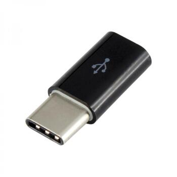 Sbox Адаптер AD.USB-C B, microUSB F, TYPE-C M, 480 Mbps, черный (AD.USB-C B)