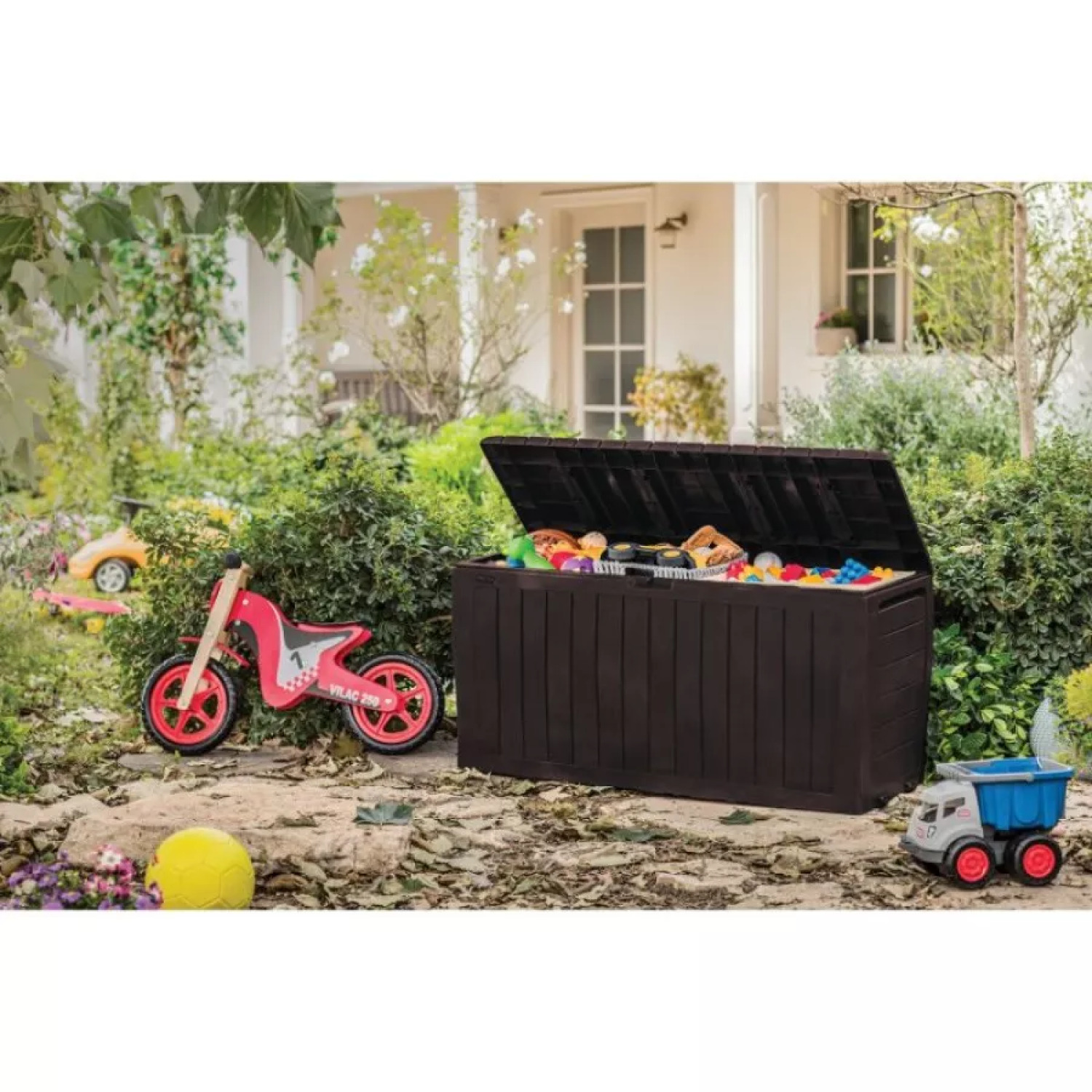 Keter Marvel Plus ящик для хранения 270л, 29202622590, 116,7x44,7x57см, 6,92кг, коричневый, с колесами, запирается (29202622590)