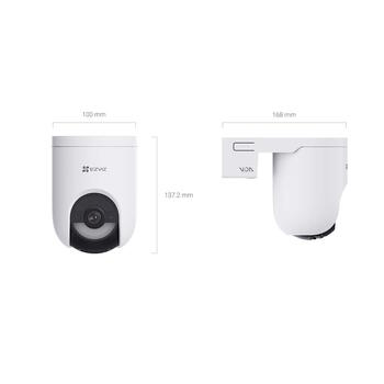 Ezviz HB8 Lite 2K⁺ CS-HB8c-R100 Аккумуляторная Поворотно-Наклонная Умная Wi-Fi Камера Цветное Ночное Видение Белая (HB8-Lite-2k+)