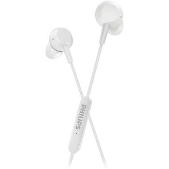 Philips TAE5008WT/00 austiņas, 10mm, 32 omi, 103dB, 20-20000Hz, 3mW, 1,2m, balta, mikrofons, 3 pogu tālvadība (TAE5008WT/00)