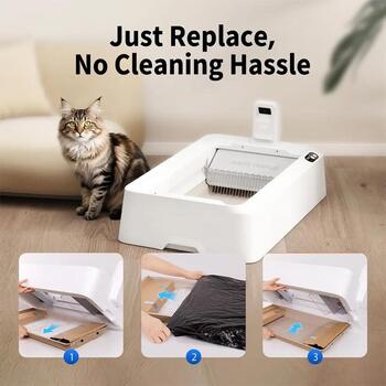 Petkit Crystal Litter Purobot Crystal Duo CR1, 4 maisi, 11kg, 4 paplātes, 4 atkritumu maisi (CR1 Crystal Litter)