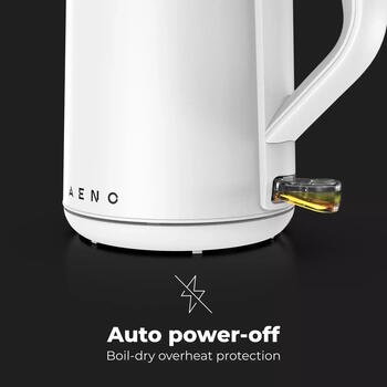 Электрический чайник 2200W 1.5L двойные стенки термостат Strix автоотключение защита от включения без воды AEK0002 Aeno (AEK0002)