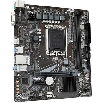 Gigabyte Mātesplate H610MHV21.0, atbalsta Intel Core 14. paaudzes, 4+1+1 hibrīda VRM, līdz 5600MHz DDR5, 1xPCIe 3.0 M.2, GbE LAN (H610MHV21.0)