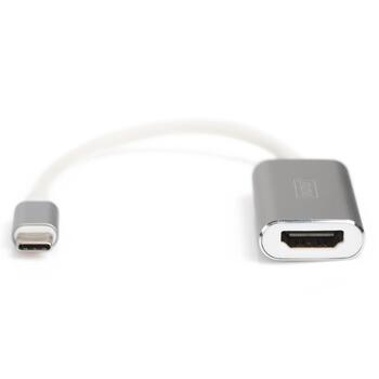 Digitus USB-C 3.2 Gen 1 на HDMI графический адаптер DA-70836, 3840x2160, 60Hz, 1x USB-C, 1x HDMI, алюминиевый корпус, 0,2 м (DA-70836)