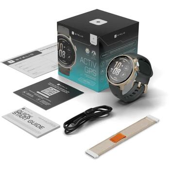 Stelio Sporta viedpulkstenis STSWA101GD, 1.43'', 466 × 466 px, GPS, Bluetooth, 400 mAh, 3 ATM, alumīnijs (STSWA101GD)